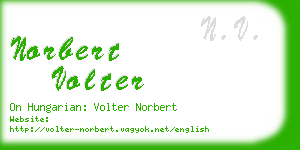 norbert volter business card